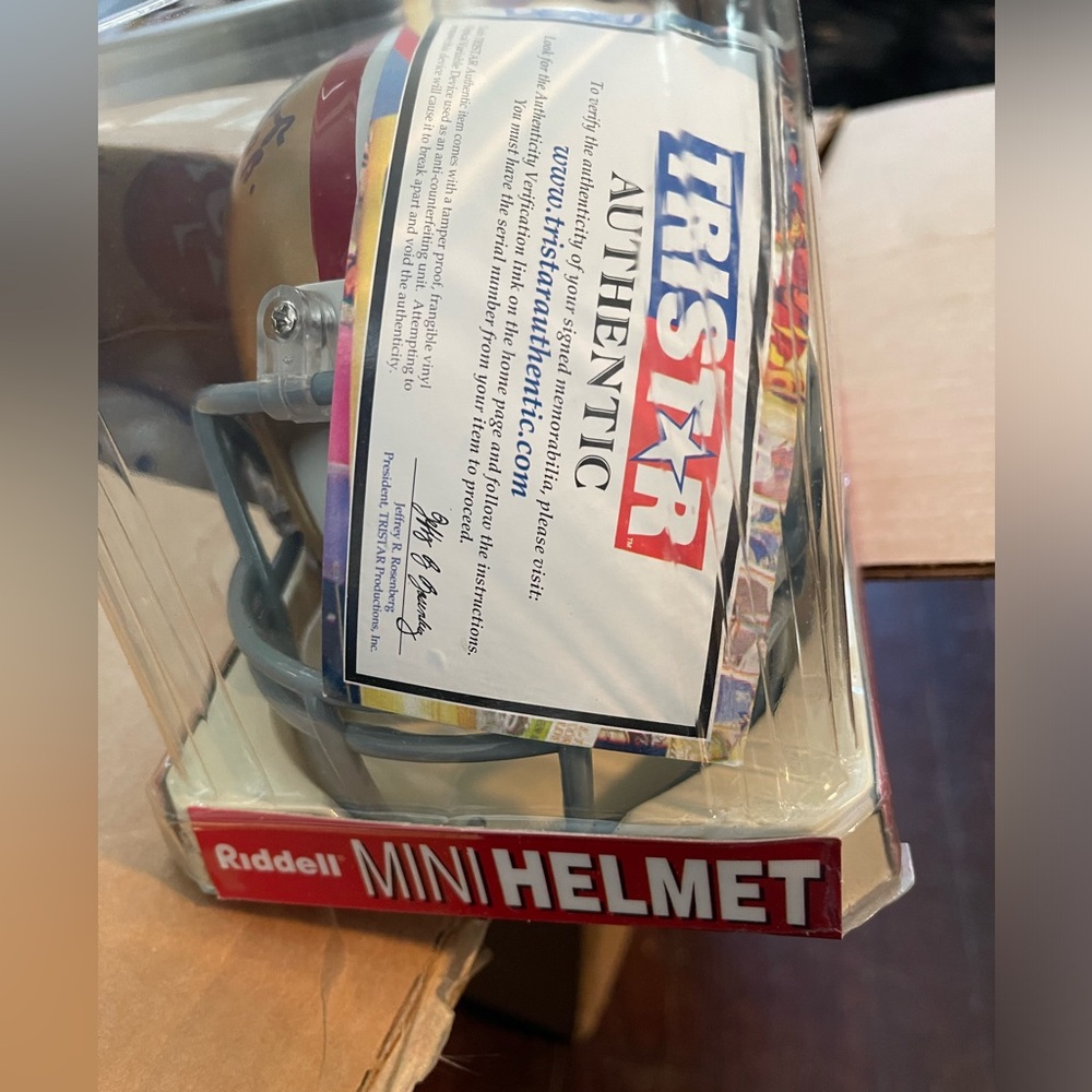 Randy Cross Autographed Mini Helmet Riddell - Picture 2 of 7